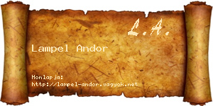 Lampel Andor névjegykártya
